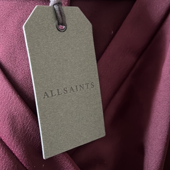 ALL SAINTS “Cadia Dress” size 4-maroon w tags! - Picture 12 of 14